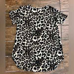 Leopard print blouse small